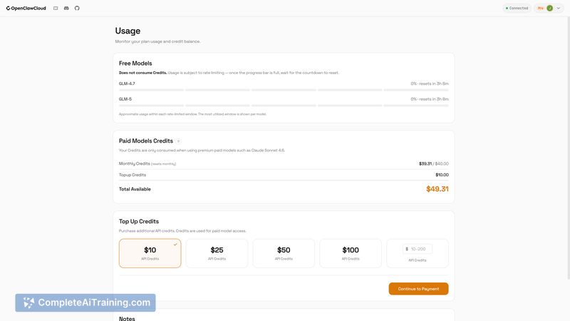 OpenClawCloud, screenshot 2