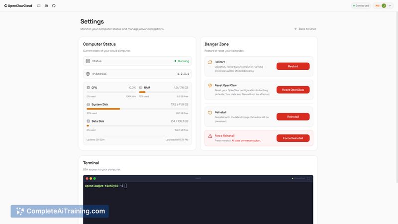 OpenClawCloud, screenshot 5