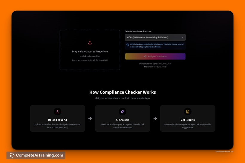 Ad compliance checker by Hawky.ai, screenshot 3