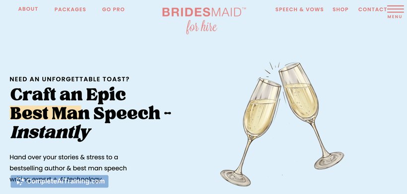 AI Best Man Speech Writing Tool