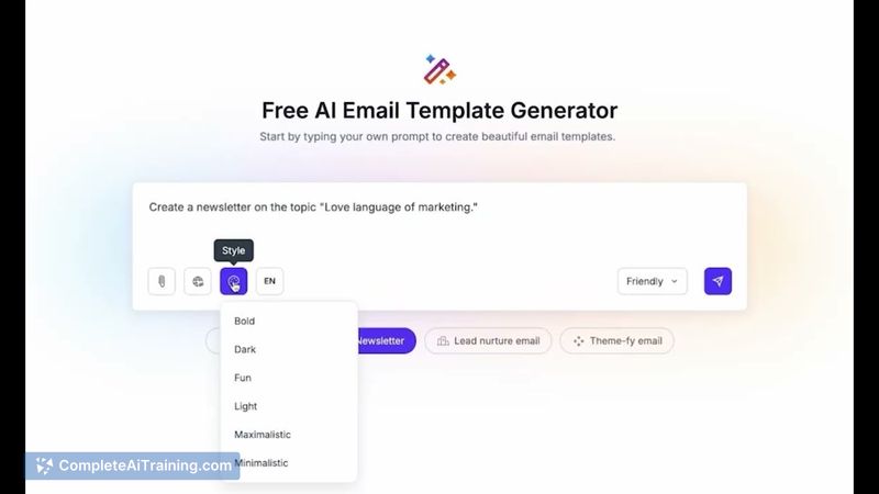 AI Email Template Generator, screenshot 4