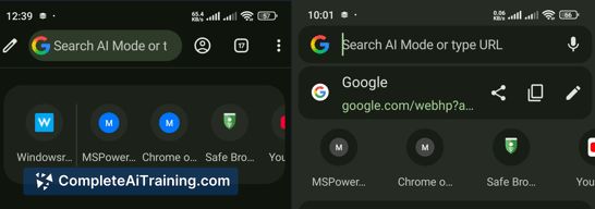 AI Mode in Chrome