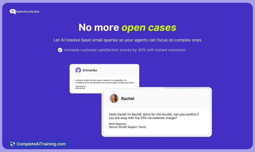 AI-Powered Email Ticketing - Kommunicate, screenshot 2