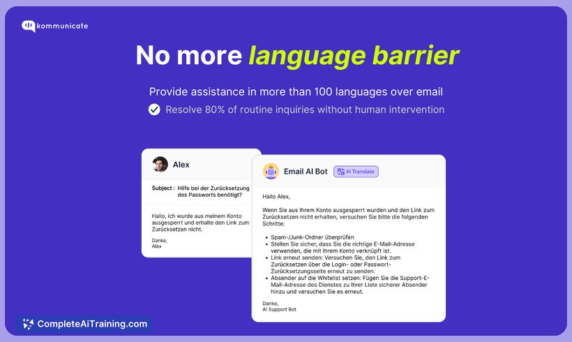 AI-Powered Email Ticketing - Kommunicate, screenshot 3