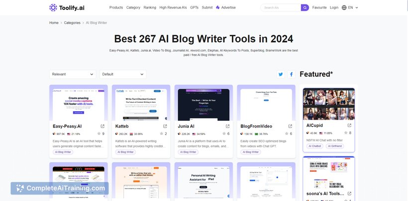 AI Tools Directory by Toolify AI
