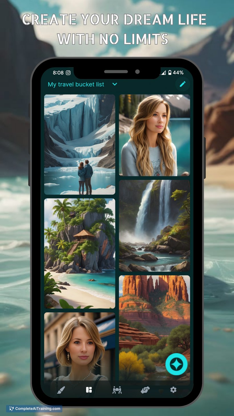 AI VisionBoard, screenshot 2