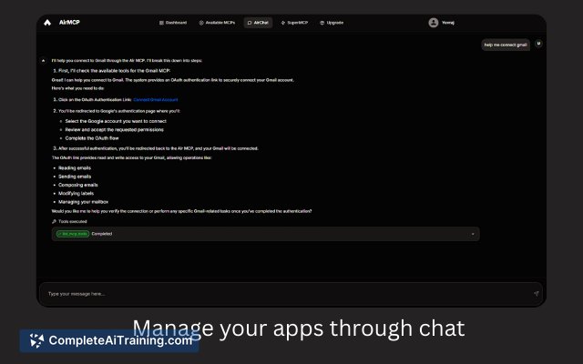 Air MCP, screenshot 2