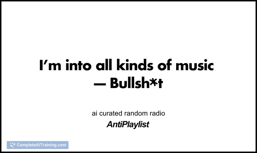 AntiPlaylist, screenshot 1