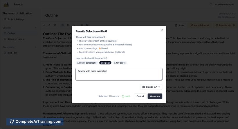 AnyStory, screenshot 5
