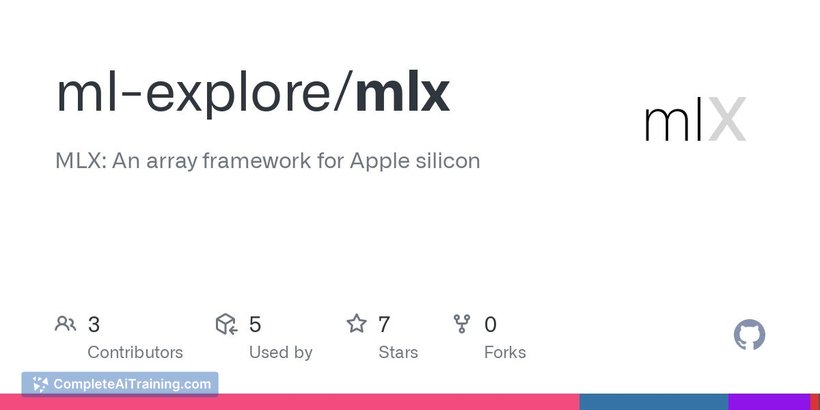 Apple MLX, screenshot 2