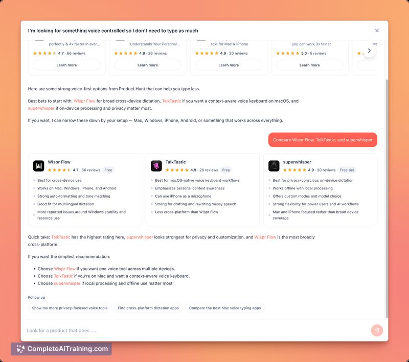 Ask Product Hunt AI