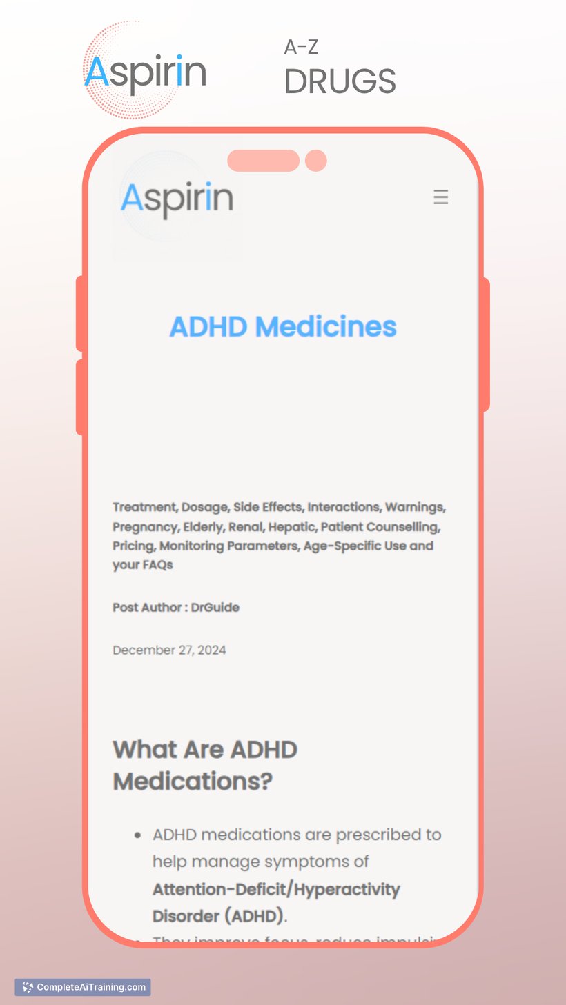 Aspirin AI, screenshot 2