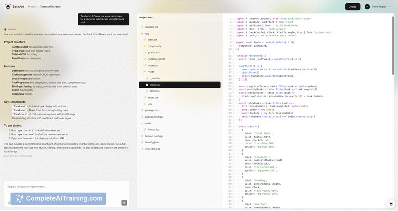 BackAnt, screenshot 2