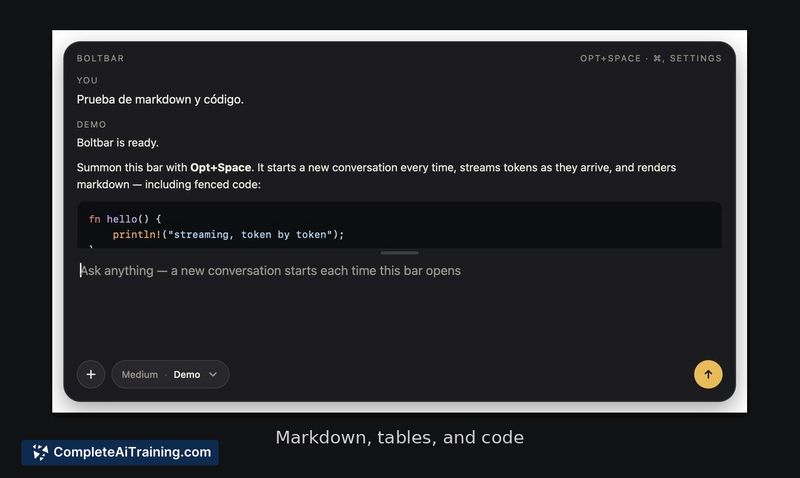 Boltbar, screenshot 3