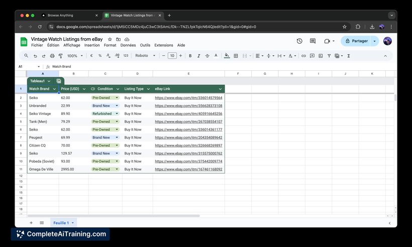 Browse anything (AI browser agent), screenshot 3
