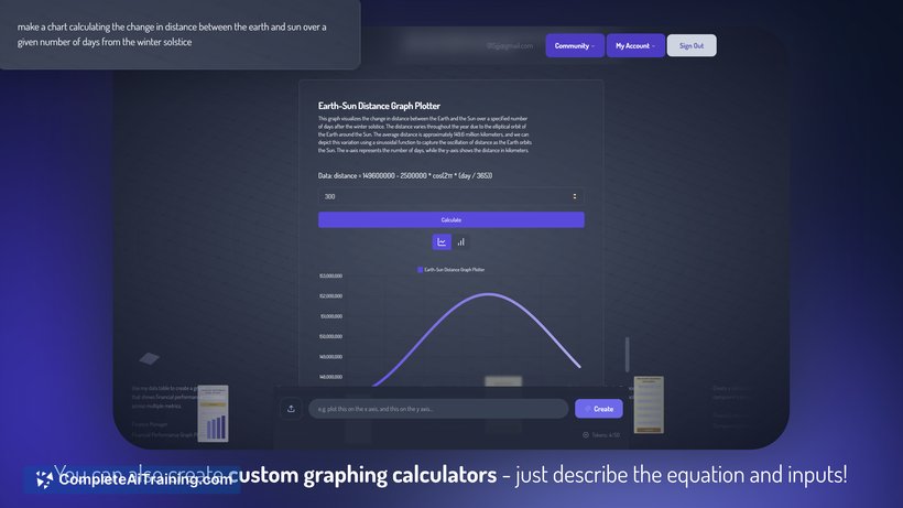 CalcGen AI, screenshot 2