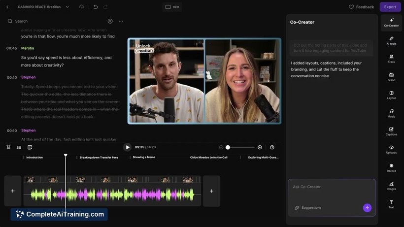 Chat-Based Editing by Riverside