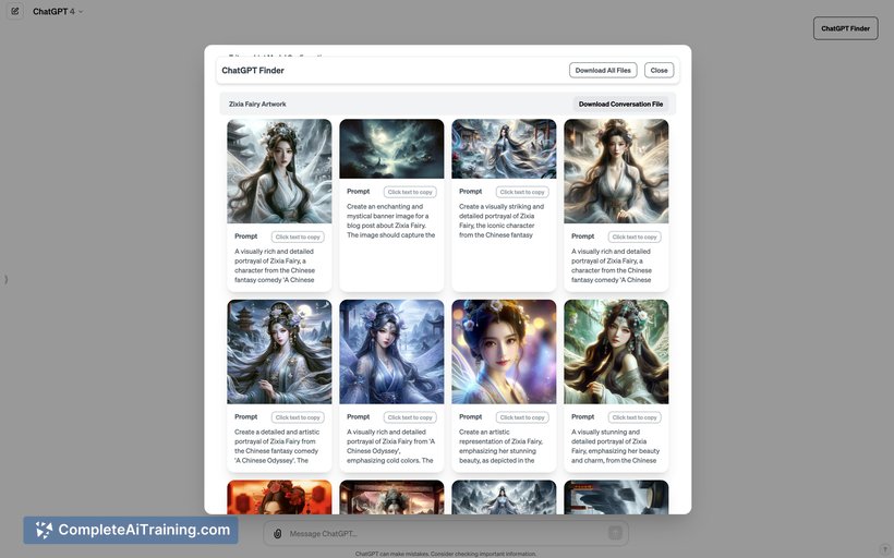 ChatGPT Finder, screenshot 2