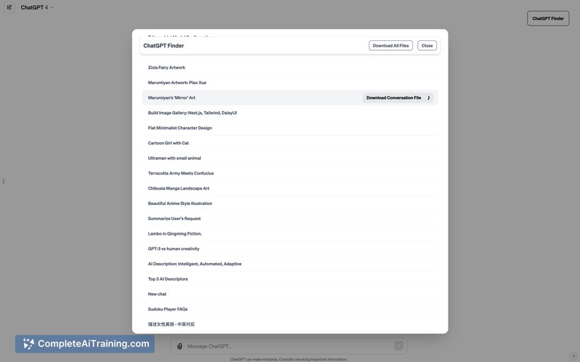 ChatGPT Finder, screenshot 3