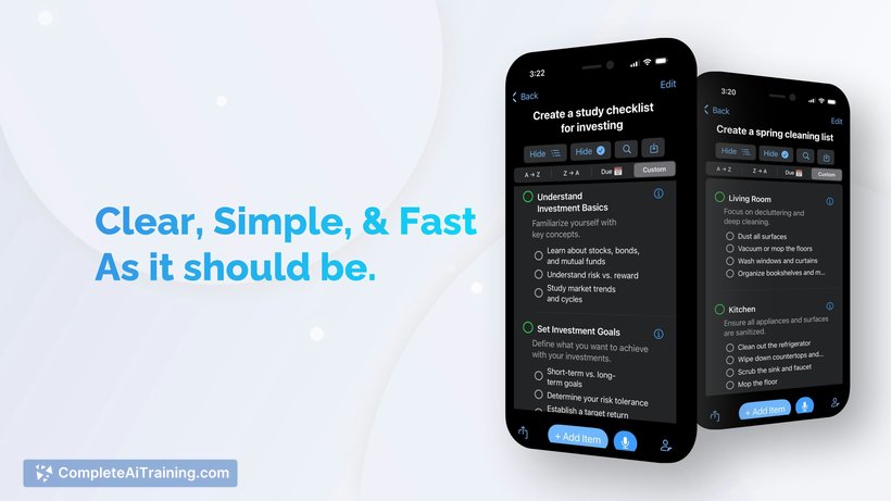 Checklist Genie, screenshot 2
