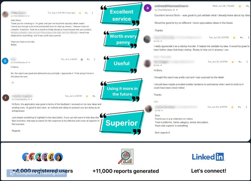 Checkmyidea-IA, screenshot 2
