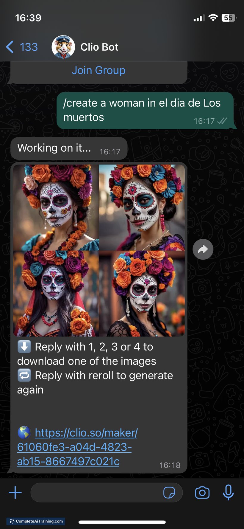 Clio Image Maker for Whatsapp & Telegram