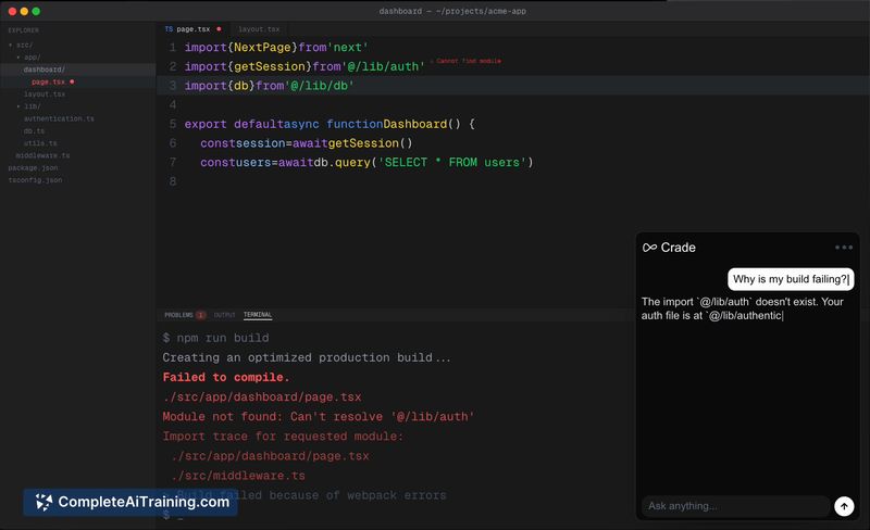Crade AI, screenshot 3