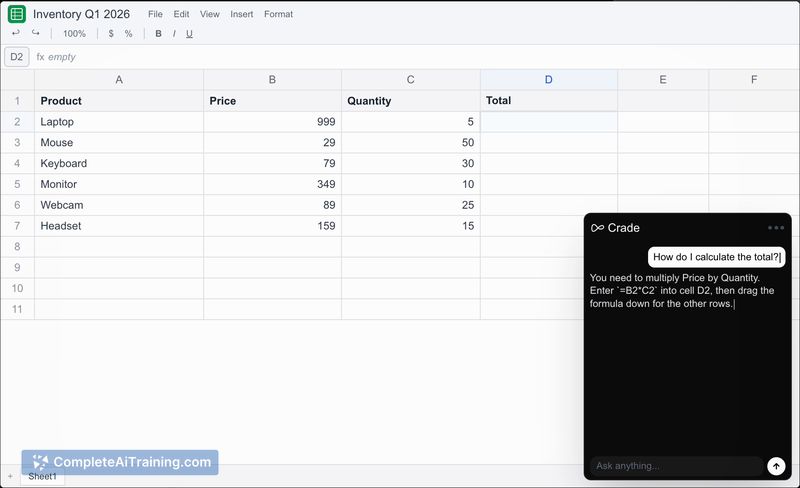 Crade AI, screenshot 4