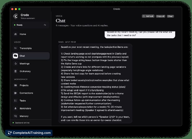 Crodo AI, screenshot 4