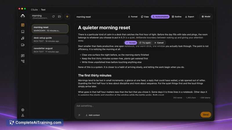 CSuite, screenshot 5