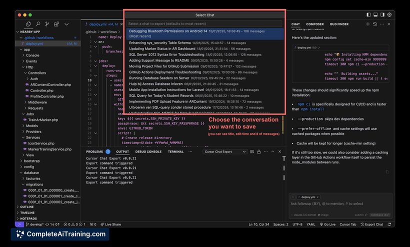Cursor Convo Export