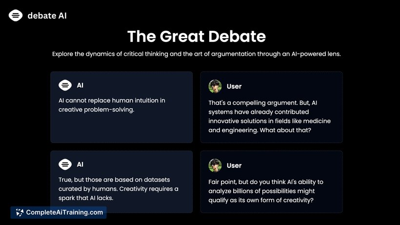 debate AI, screenshot 2