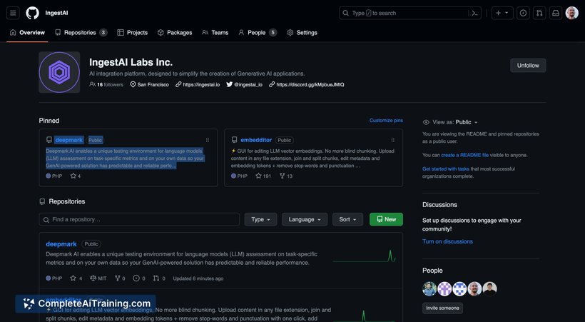 Deepmark AI, screenshot 1