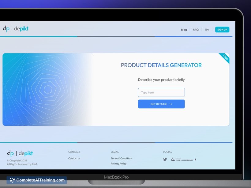 depikt's Product Details Generator