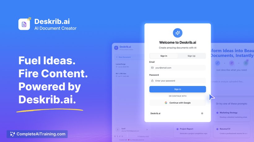 Deskrib.Ai, screenshot 2