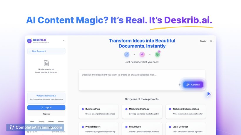 Deskrib.Ai, screenshot 3