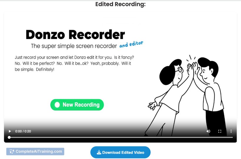 Donzo Recorder, screenshot 2