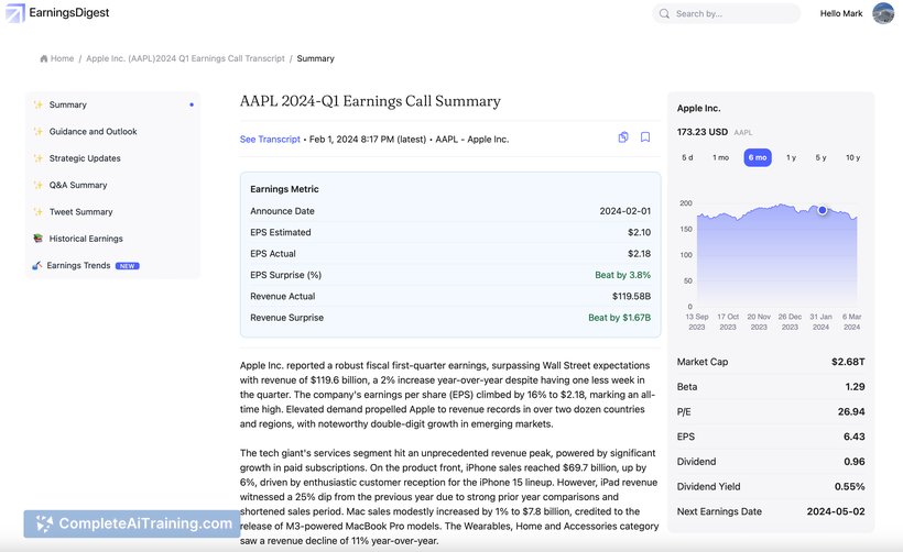 EarningsDigest