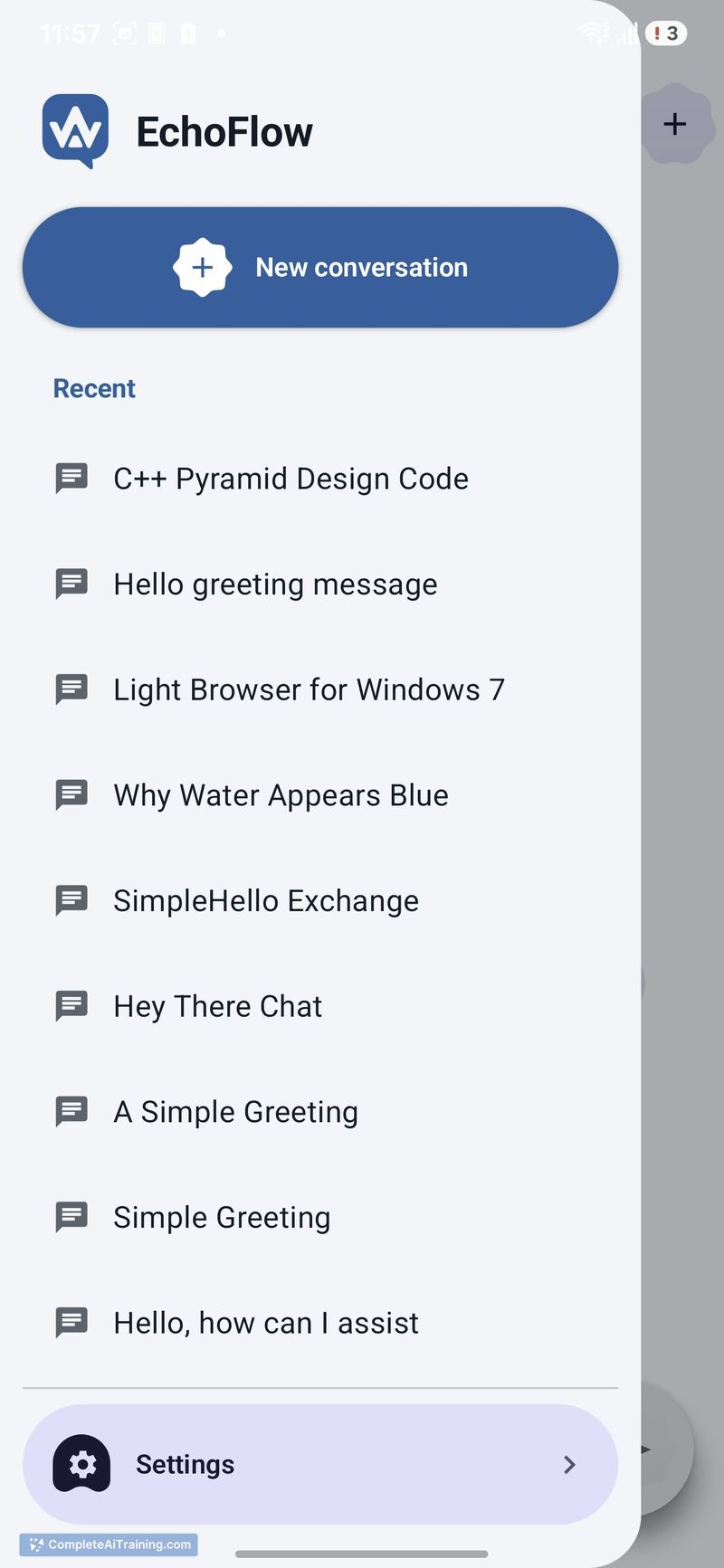 EchoFlow, screenshot 2