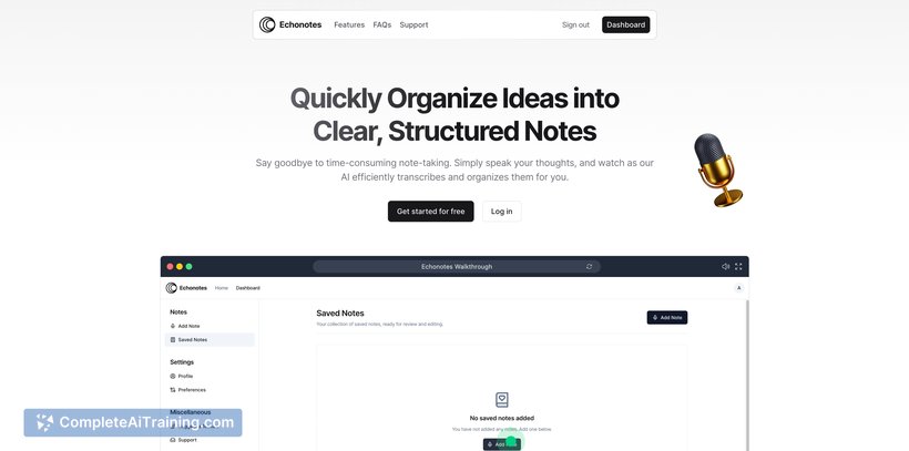 Echonotes, screenshot 2