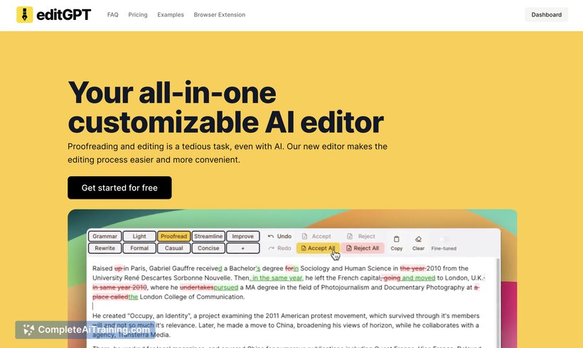 editGPT, screenshot 3