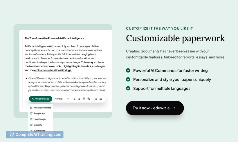 EduWiz.AI, screenshot 2