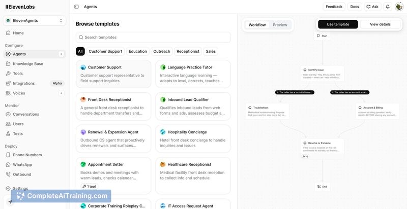ElevenLabs Agent Templates