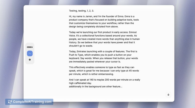 Emra / Always on Transcription and PTT, screenshot 3