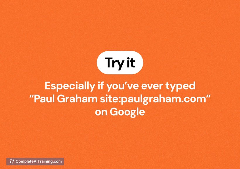 Essays by Paul Graham GPT, screenshot 2