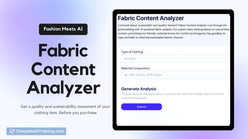 Fabric Content Analyzer, screenshot 2