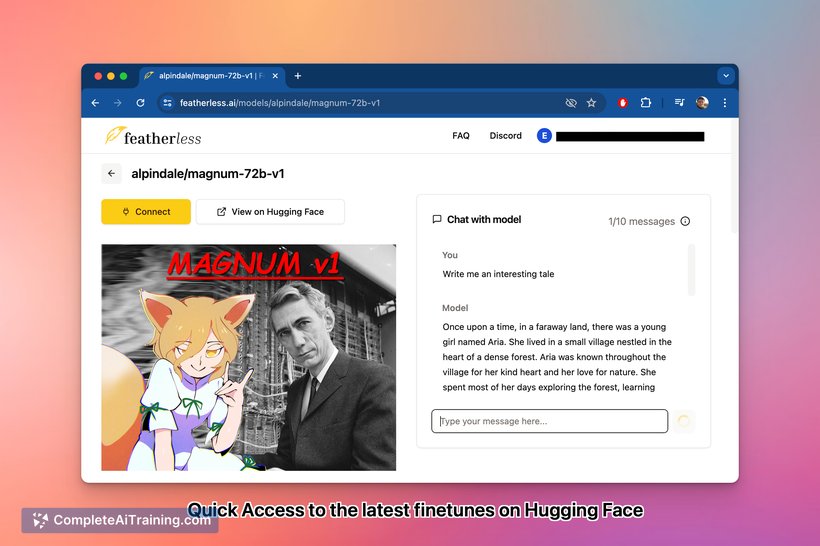 Featherless.ai, screenshot 3