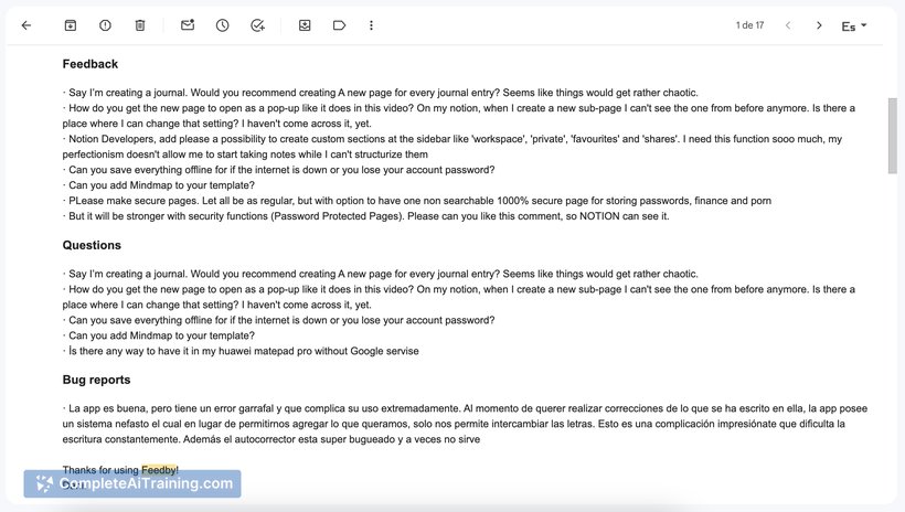 Feedby, screenshot 3