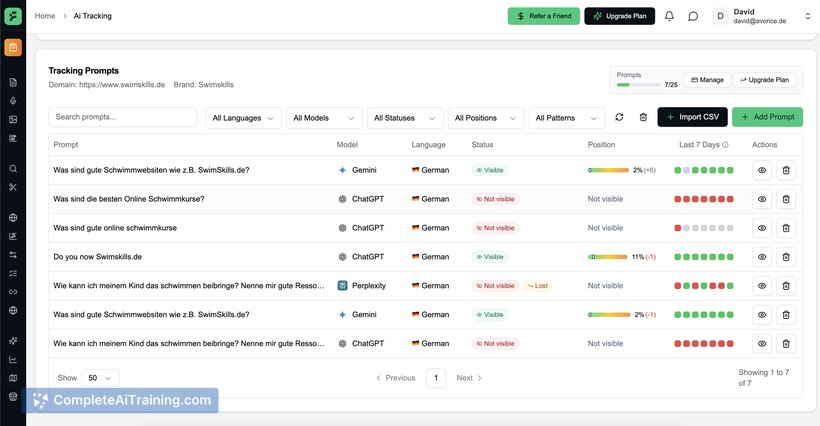 Finseo.ai, screenshot 4