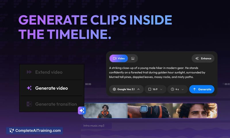 Flixier Generate AI Video in Timeline